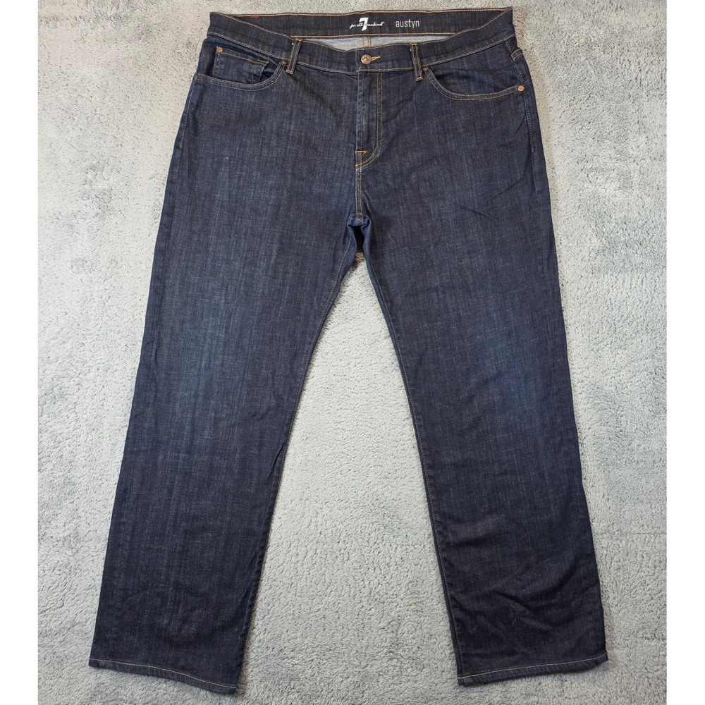 7 For All Mankind Austyn Jeans Mens 40x30 Dark Wash Relaxed Straight Leg Stretch